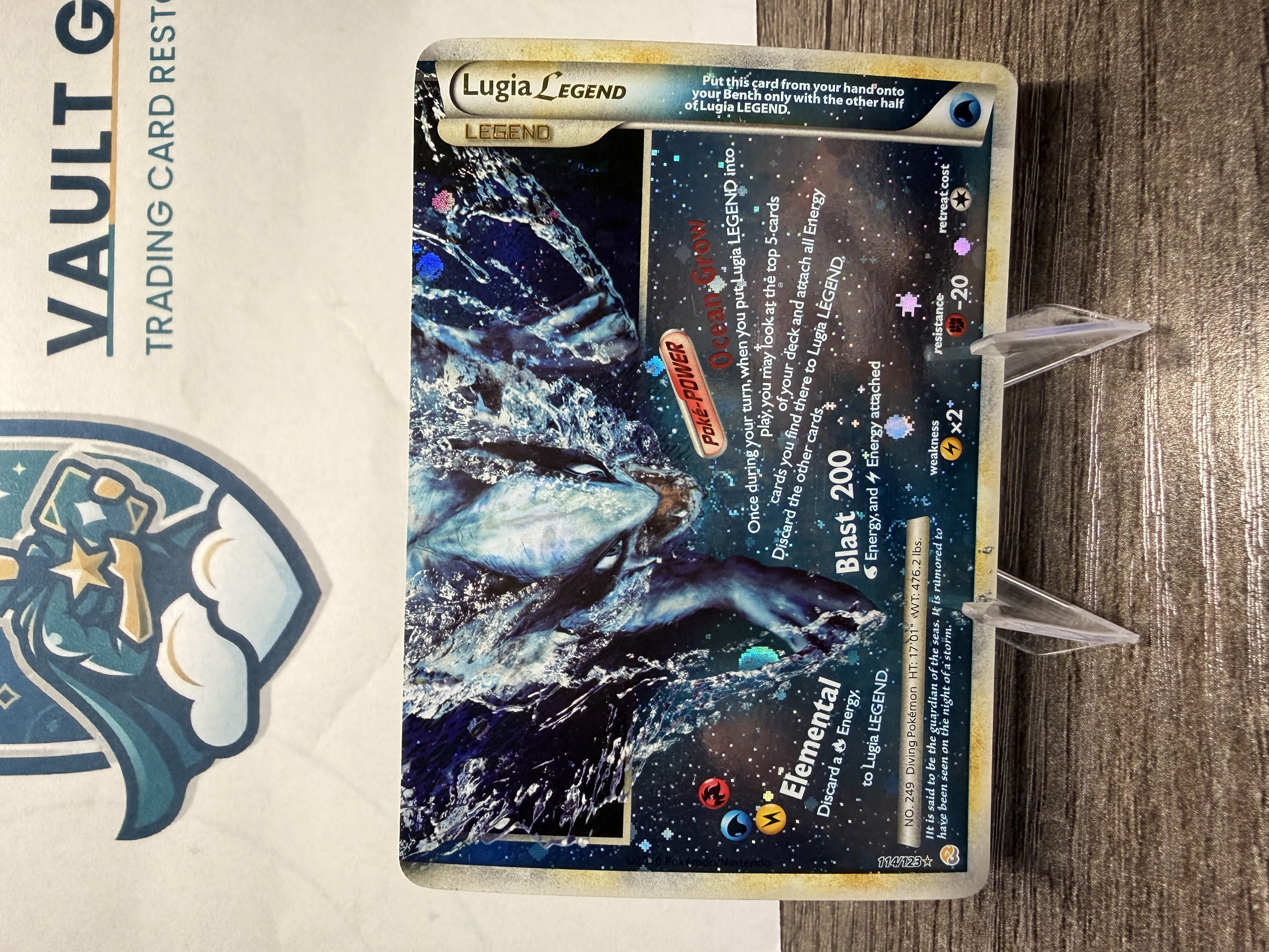 2010 Lugia LEGEND (Bottom) 114/123 Heartgold & Soulsilver Holo