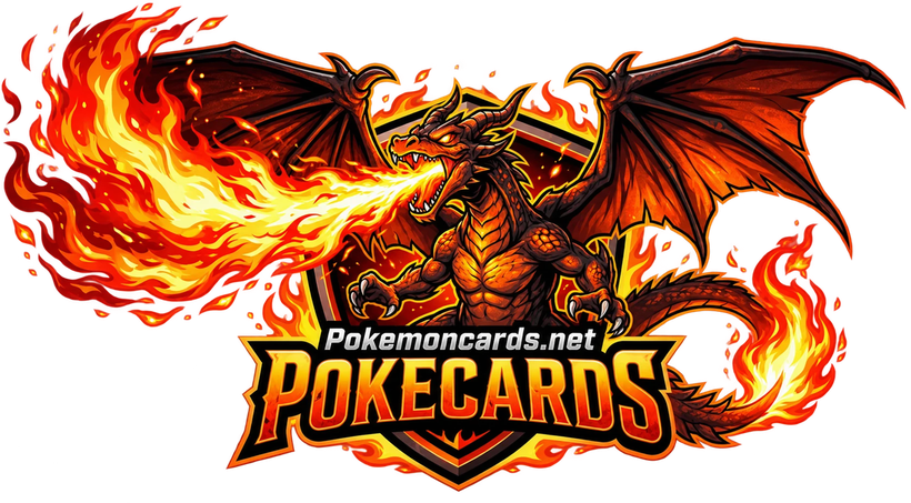 Pokecards.net fiery dragon logo